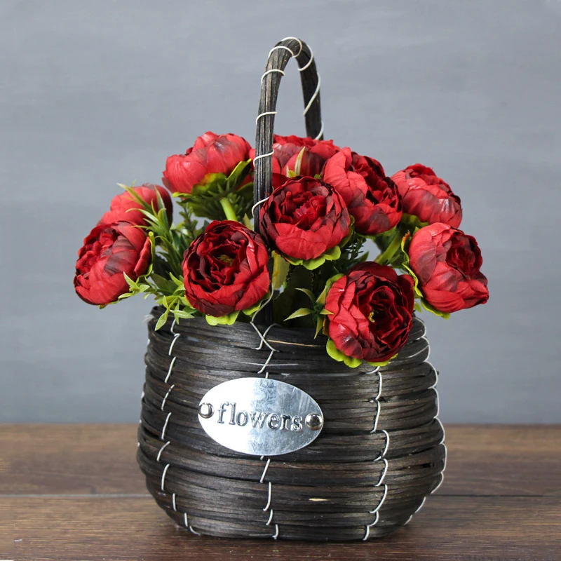JAROWN 6 Heads Peony Bouquet Peonies Artificial Silk Flowers Wedding Home Decoration Fake Rose Flower Birthday Party Decor (3)