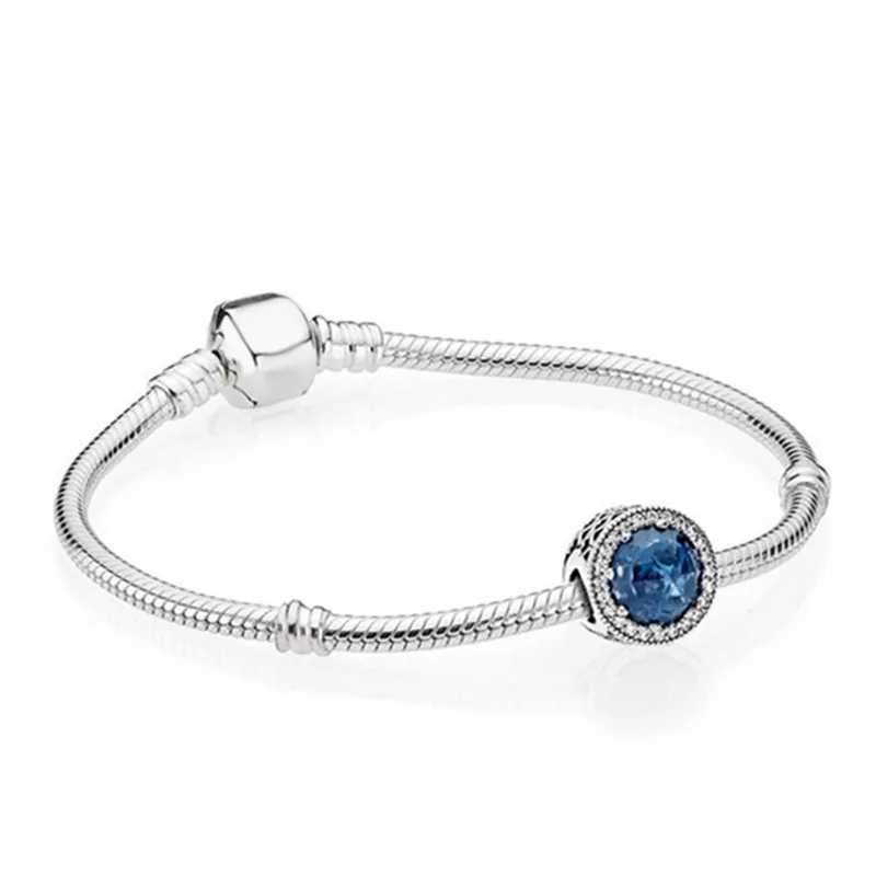 GChic Intoxicating Moonlight Blue Charms Bracelet Set Fit Snake Chain Beads Women Jewelry Pulseras Mujer | Украшения и аксессуары