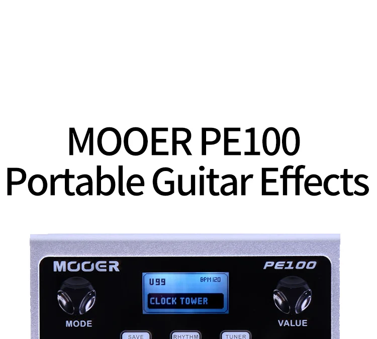 MOOER PE100 портативная гитарная педаль эффектов
