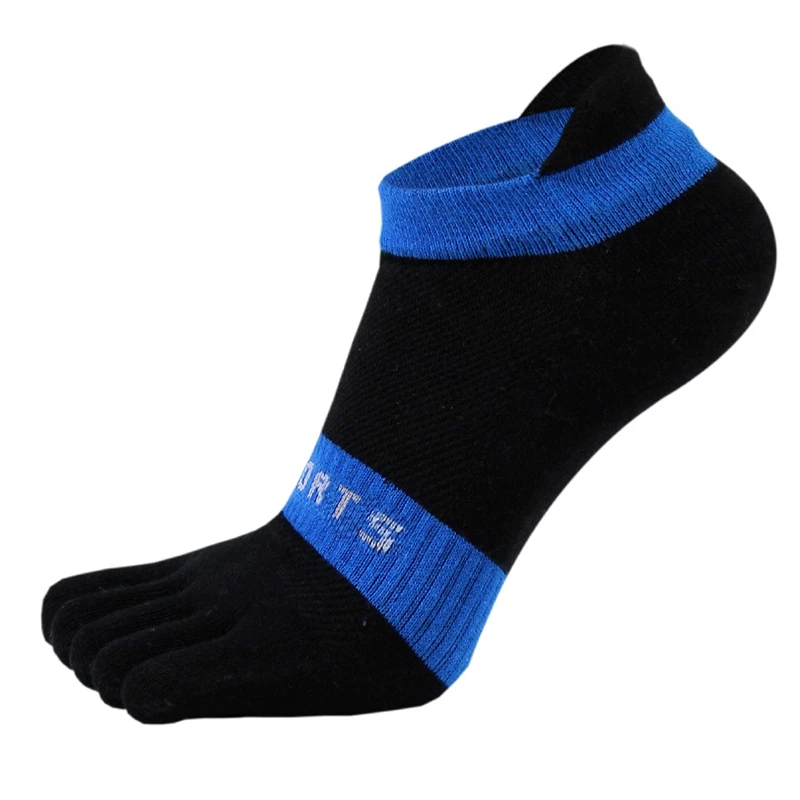 1 пара новых мужских носков с пятью пальцами из чистого хлопка, спортивные дышащие удобные антифрикционные мужские носки с пятью пальцами
