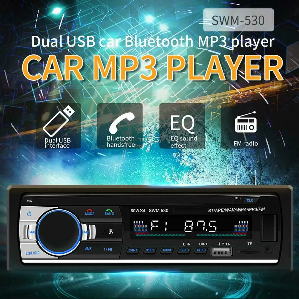 Автомобильный медиаплеер Авторадио Para Coche MP3 HD радио USB AUX Bluetooth Llamada