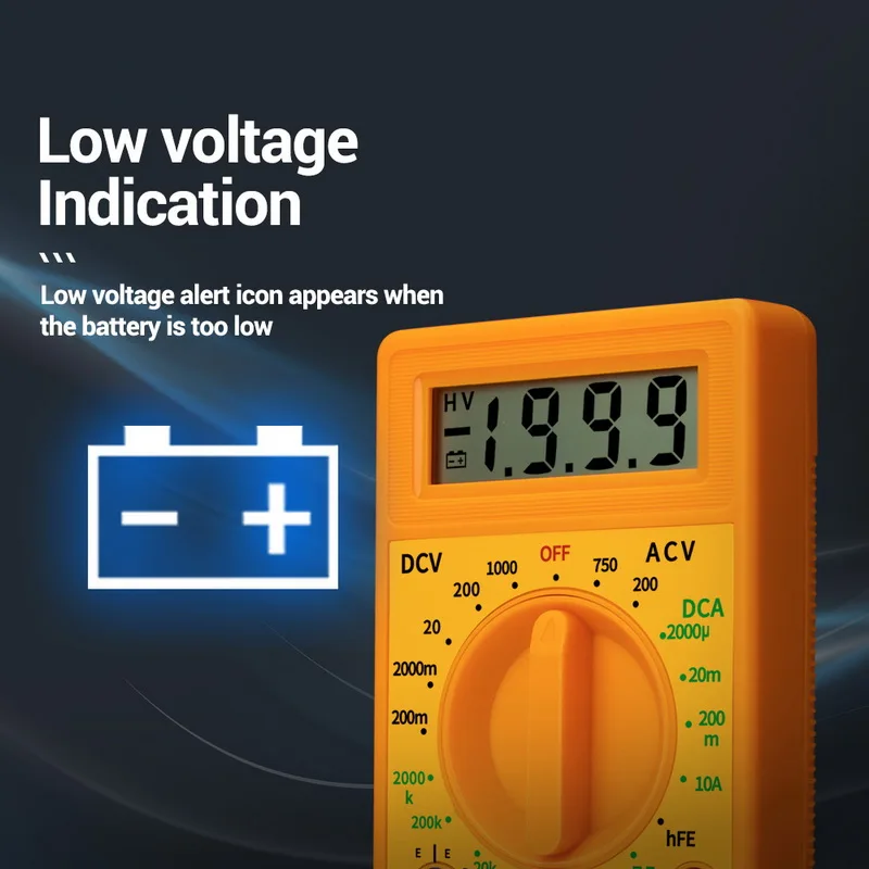 DT830 Цифровой мультиметр Вольтметр Амперметр Омметр DC10V~ 1000V 10A AC 750 В Ток Тесты er Тесты ЖК-дисплей Дисплей