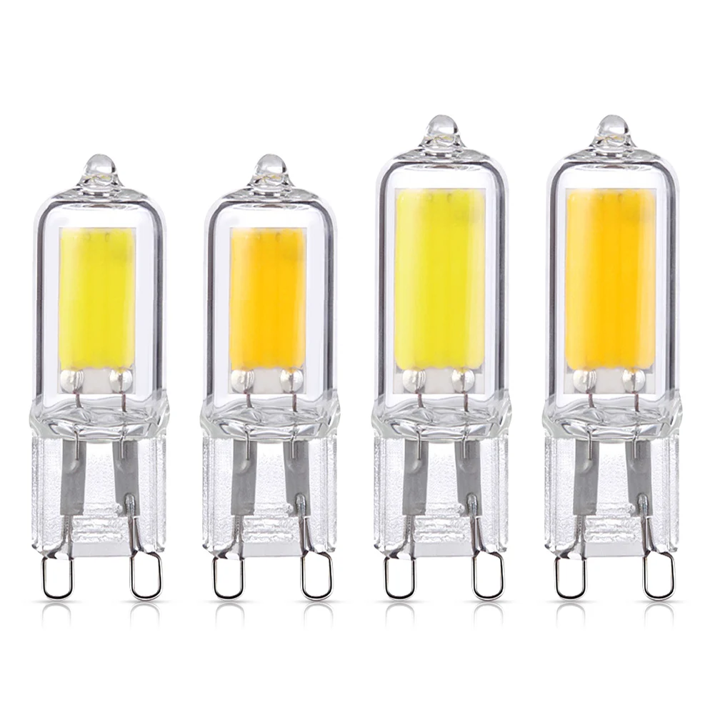 

G9 LED Mini LED Lamp Light Bulbs 3W 5W Beam Angle Glass COB Home Lighting AC 220V replace Halogen Spotlight Chandelie