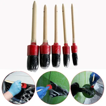 

Tools Brushes Brush Equipment 5Pcs Boar Hair Auto Detail Air vents Trim Seat crevices