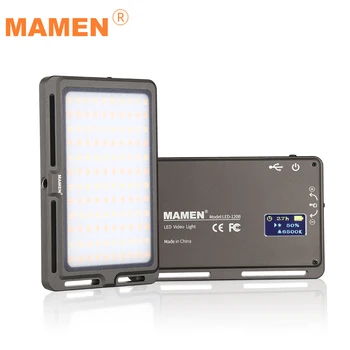 

MAMEN ultra-thin dimmable LED lamp 120 pcs. CRI96 O LED Display with Battery on DSLR Camera Photography Lamp Fill Lamp