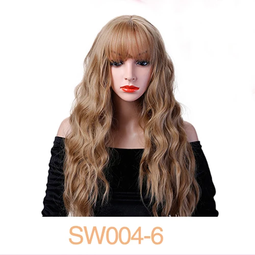 MUMUPI Women Wig Light Brown Synthetic Hair Long Curly Wig Heat Resistant Weave Wigs for Women Use Cosplay - Цвет: 6