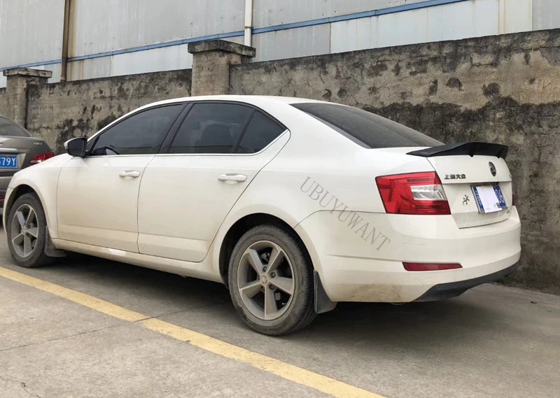 Подходит для Skoda Octavia- ABS/углеродное волокно внешний задний спойлер задний багажник загрузки крыло украшение автомобиля Стайлинг
