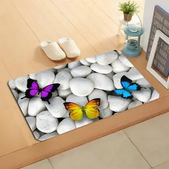 

Custom Butterfly Doormat Home Decor Door mat Floor Mat Bath Mats foot pad#20-05-19-06