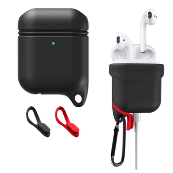 

Soft Silicone Earphone Case For Apple Airpods Waterproof Protective Headphone Cover Cases Storage Carrying Bag Earphone Cases