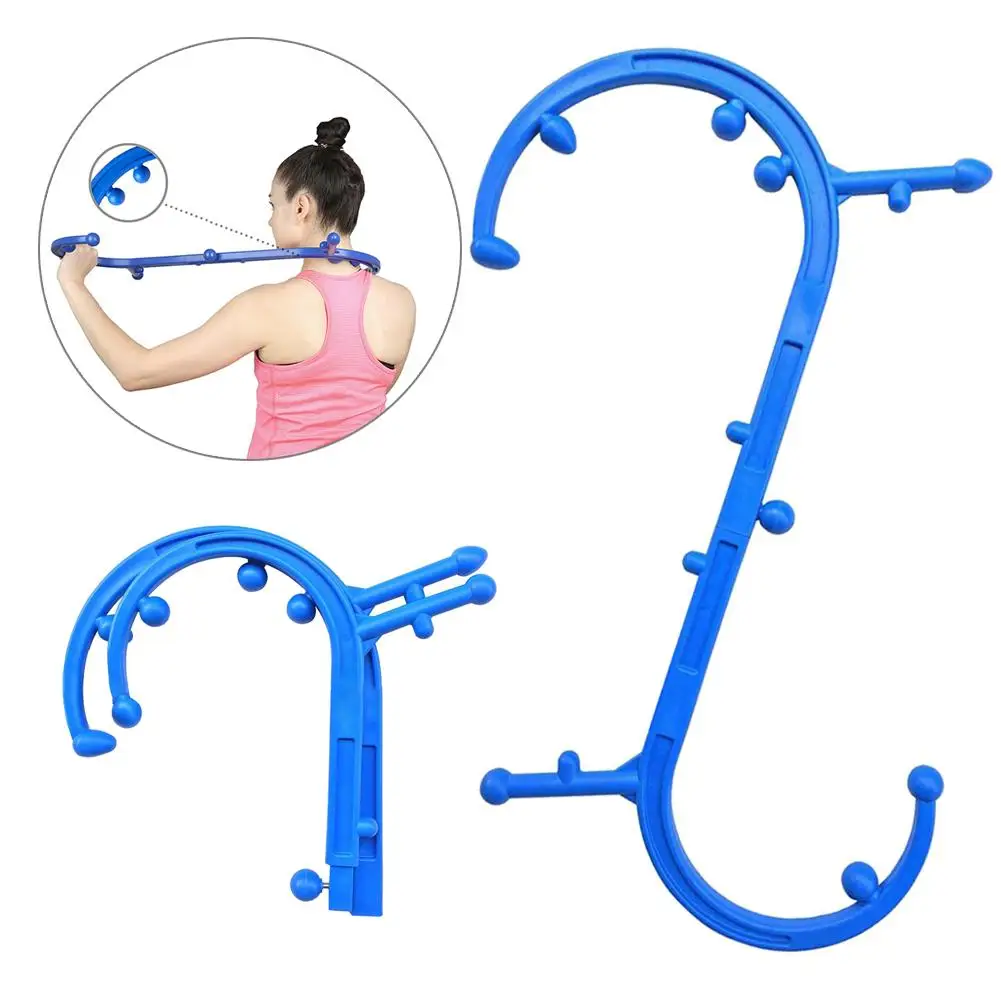 

New Hot Lower Back Shoulder Neck Massager Therapy Self Massage Release Tool Pressure Point Deep Muscle Massager