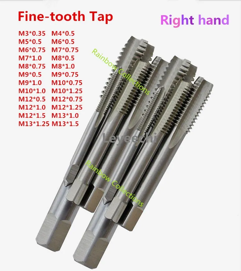 1 шт./лот тонкозубные краны M3M4/5/6*0 5 M7 * 0 75 M8/M9 M10 25 M12 бесплатная доставка |