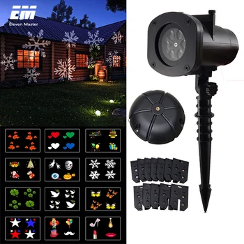 

Waterproof Moving Laser Projector Snowflake LED Stage Light For Christmas Fairy Light New Year's Decor For Home Garden ZWT0001