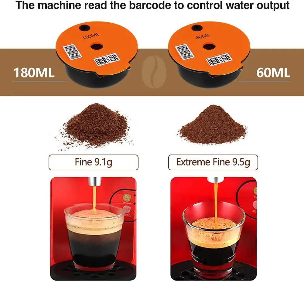 180ML Reusable Coffee Capsule Pods for 