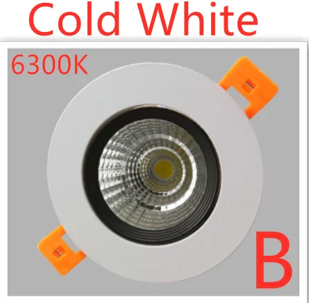 B----- Cold White Светодиодный светильник с регулируемой яркостью COB потолочные точечные светильники 3 Вт 5 Вт 7 Вт 12 Вт 15 Вт 20 Вт 30 Вт Светодиодный светильник для спальни, кухни, внутреннего потолка, встраиваемый светильник - Испускаемый цвет: B----- Cold White