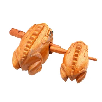 

Children Early Education Toys Musical Toys Wooden Animal Frogs Clackers Kids Musical Instrument Percussion Decompression Toy o