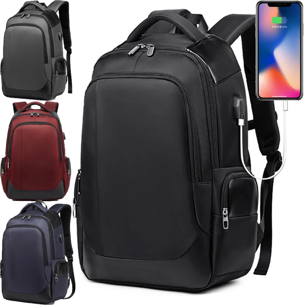 

Backpack male Korean casual USB men's backpack breathable and wear-resistant 15.6 business computer bag waterproof travel bag