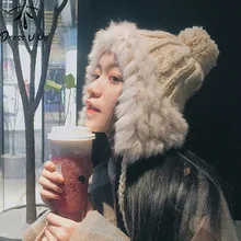 DRESSUUP/Высококачественная зимняя шапка-бомбер для мужчин и женщин, Толстая теплая русская меховая шапка, однотонная шапка-ушанка русская ушанка Ha