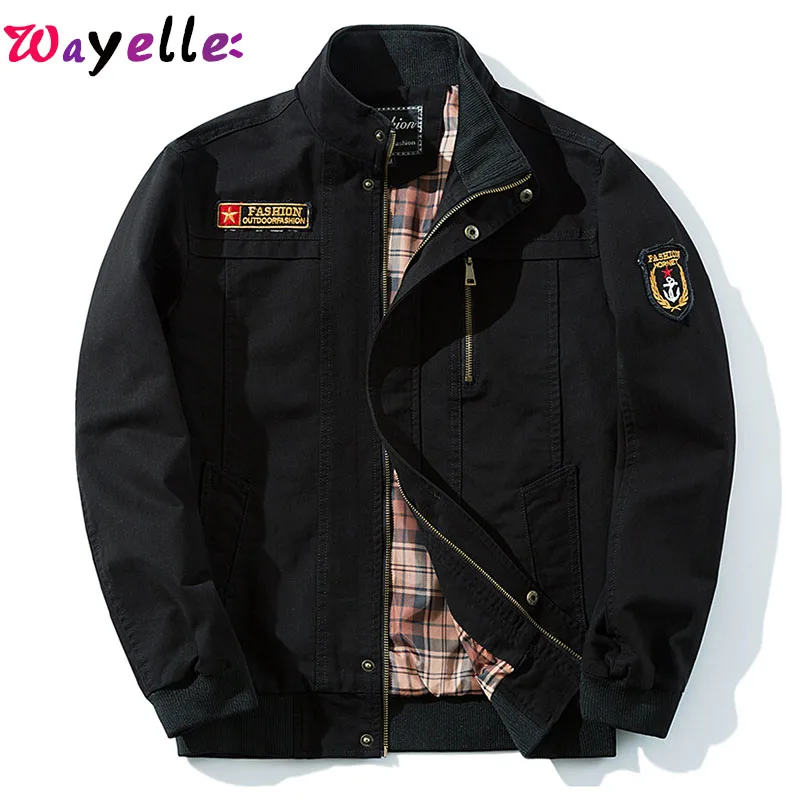 

2019 Hot Sales Autumn Cotton Military Jackets Men's Soldier Style Army Jackets Clothing Men's Fashion Slim Fit Bomber Jackets