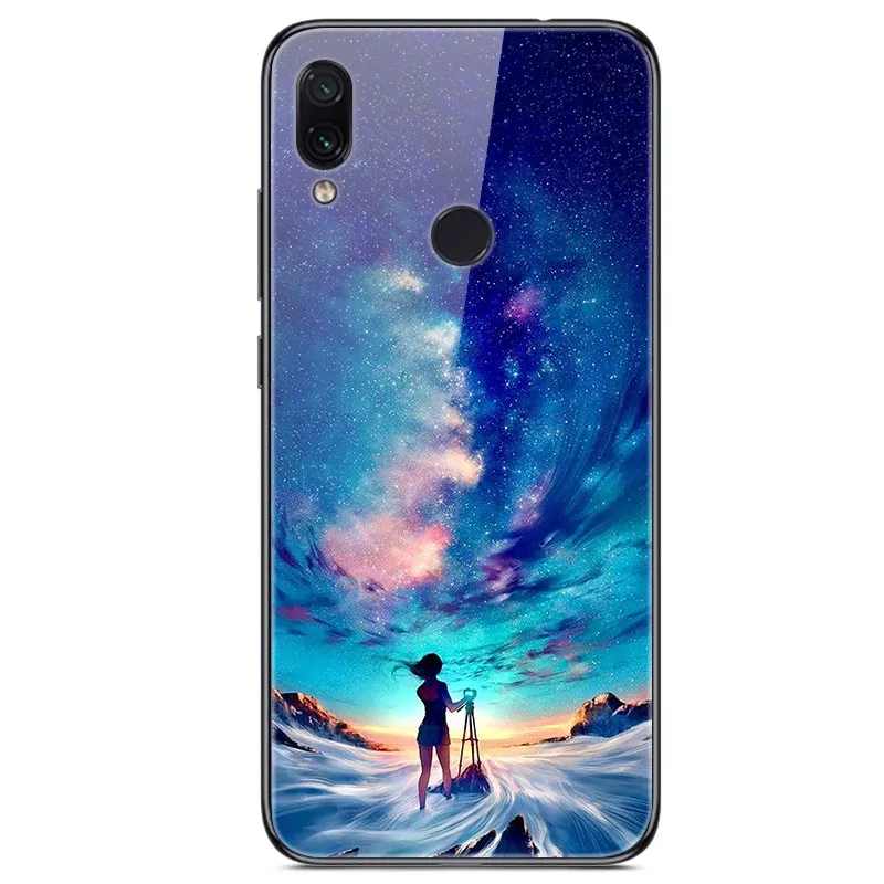 13 Для Xiaomi Redmi Note 7 Чехол из закаленного стекла твердая задняя крышка для Xiomi Redmi Note7 мягкий чехол для телефона бампер на Redmi Note 7 Pro - Цвет: 13