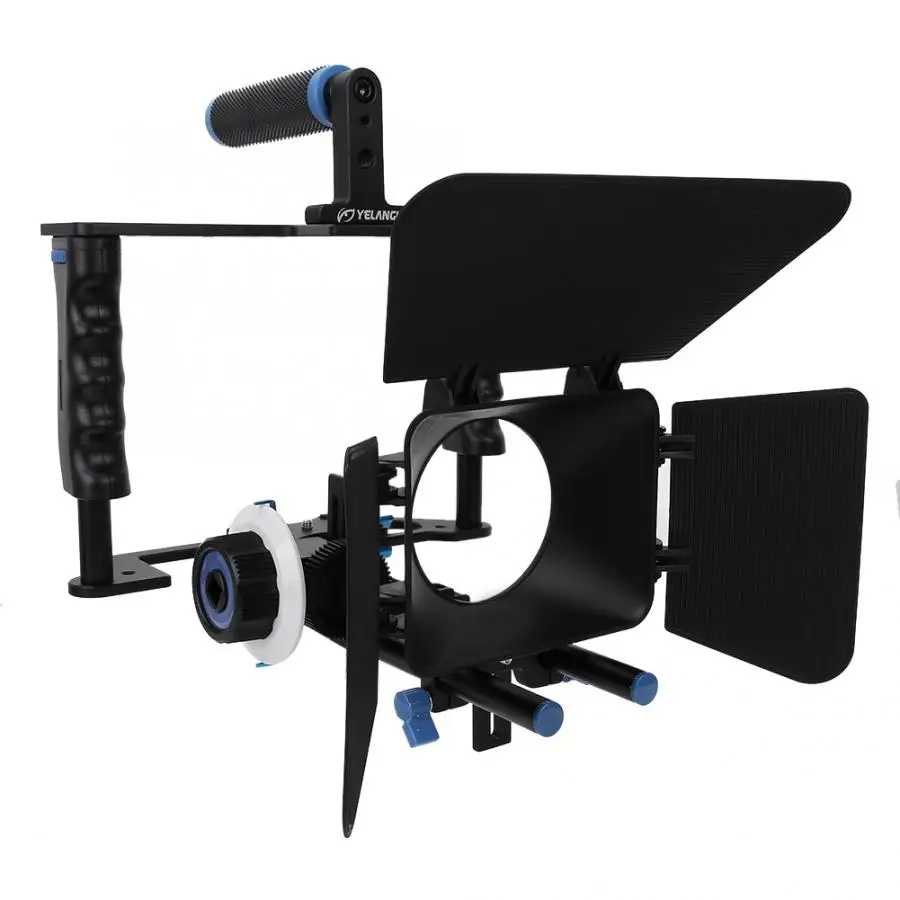 YELANGU C200 профессиональная DSLR установка видеокамеры Стабилизатор поддержка клетка/Матовая коробка/фоллоу фокус с 1/4 3/8 винтовыми отверстиями
