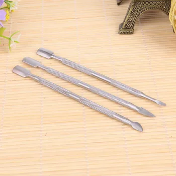

3Pcs Nail Cuticle Pusher Spoon Remover Manicure Pedicure Stainless Steel Durable