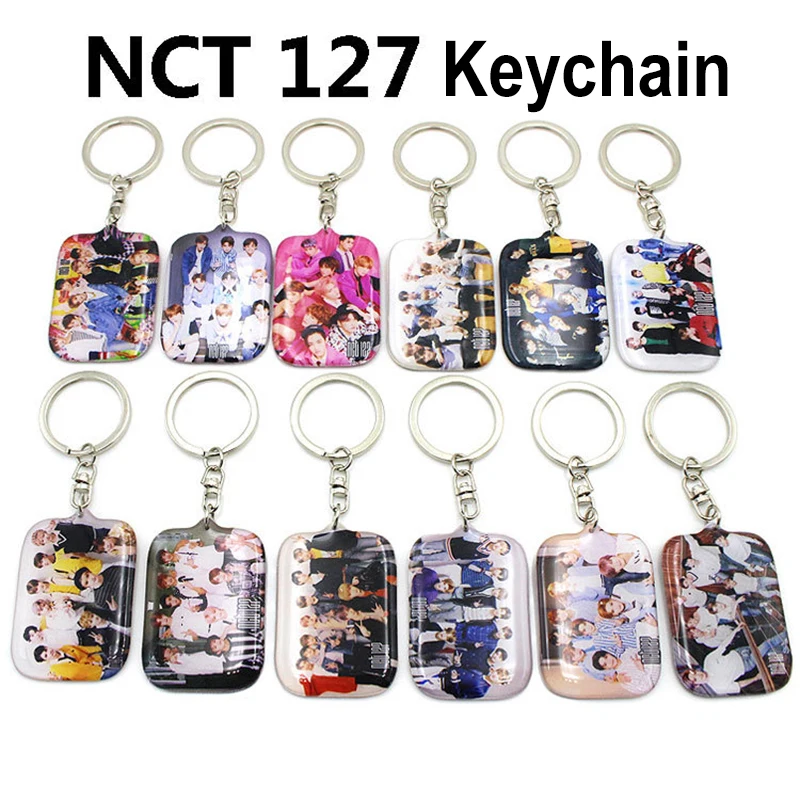 

12pcs/set KPOP NCT 127 Keychain Pendant Glue Drop Type Keychain Dropshipping