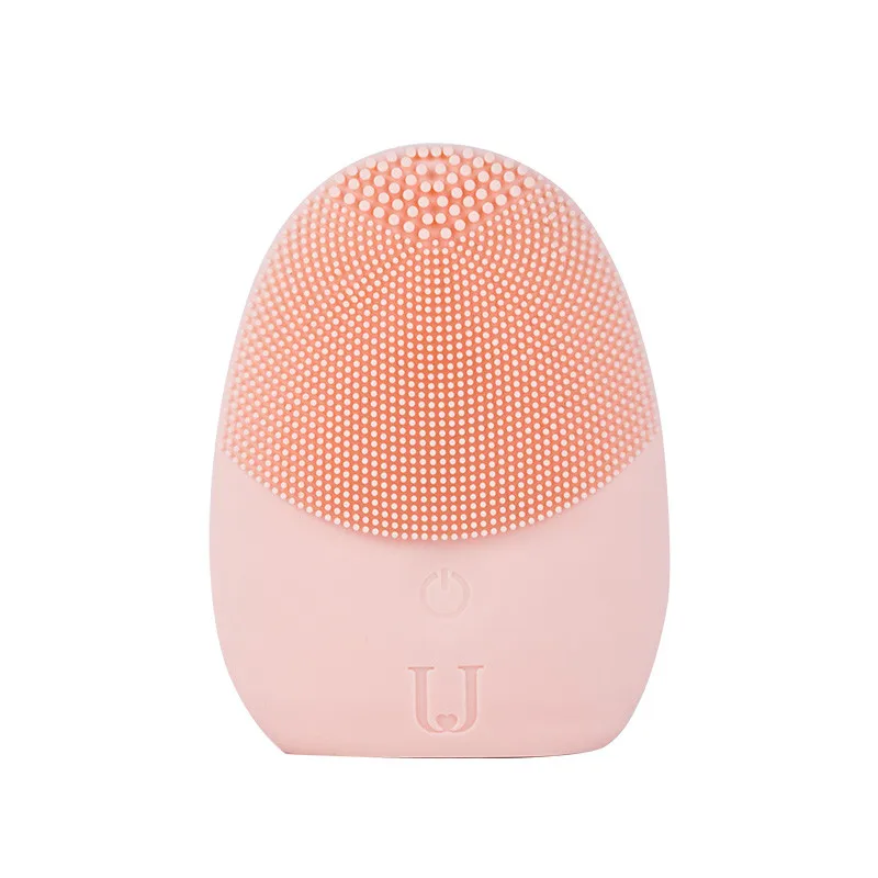 Xiaomi mijia звуковая щетка для очищения лица Мини электрическая Массажная стиральная машина водонепроницаемый силикон глубоко очищающие Инструменты для лица - Цвет: Розовый