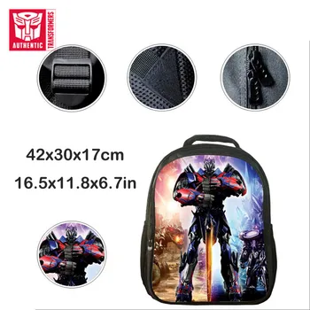 

TRANSFORMERS New Large Pattern Deformation Robot Image Bag Suitable For Children's SchoolBag Front Fashion Waterproof Fabric Bag
