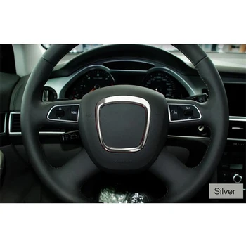 

Decorative Car Steering Wheel Sticker For A4 B6 B7 B8 A6 C6 A5 Q7 Q5 A3 8p S3 8v High Quality Aluminum Car Interior Accessories