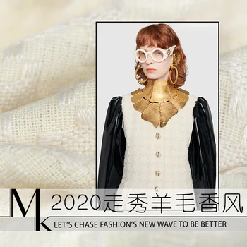 

Summer New 145cm Wide Brand Houndstooth Wool Acrylic Tweed Fabric for Coat Soft Fancy Suiting Cloth Diy Sewing Free Shipping Hot