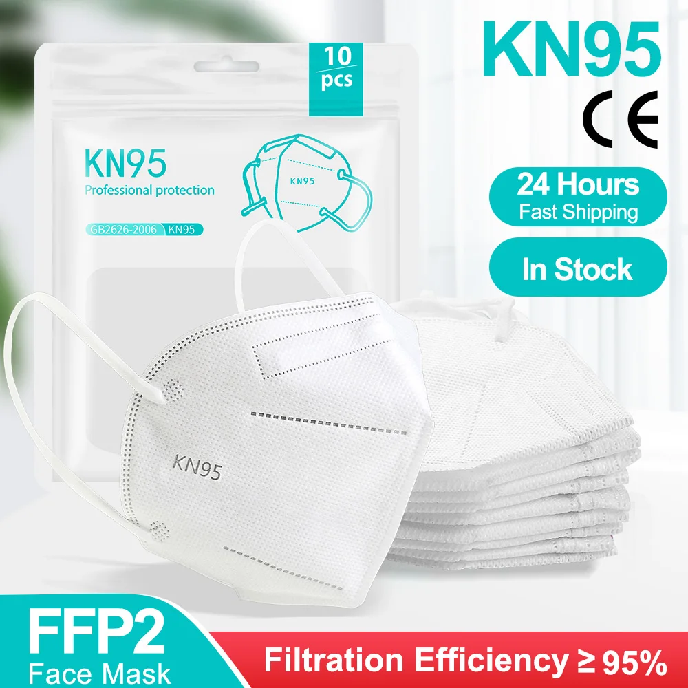 Buen valor 5-100pcs face mask KN95 facial masks FFP2 CE filter mask ffpp2 maske de filtro antipolvo máscara mascarillas mascherine tapaboca 8bWZwOZgdGg
