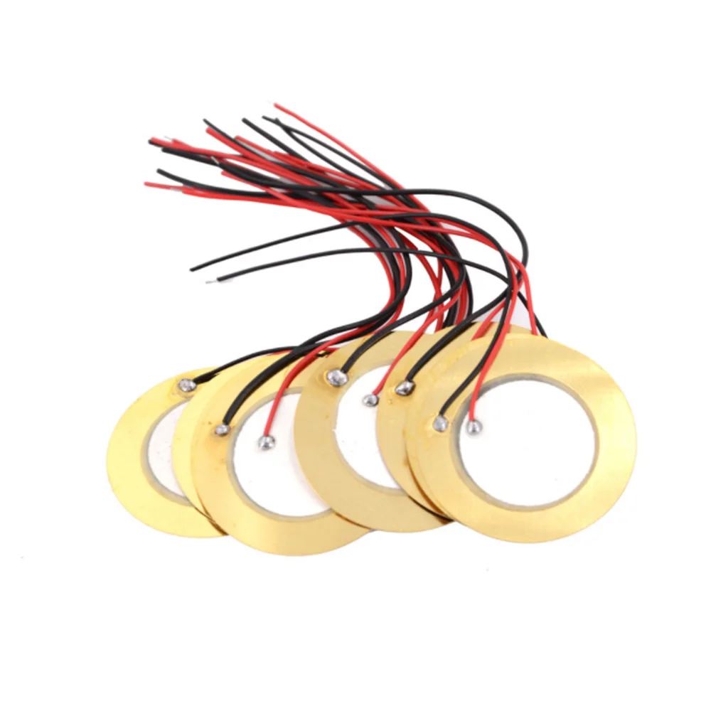wire copper 100PCS 20mm Piezo Elements Sounder Sensor Trigger Drum Disc 6.5KHZ 