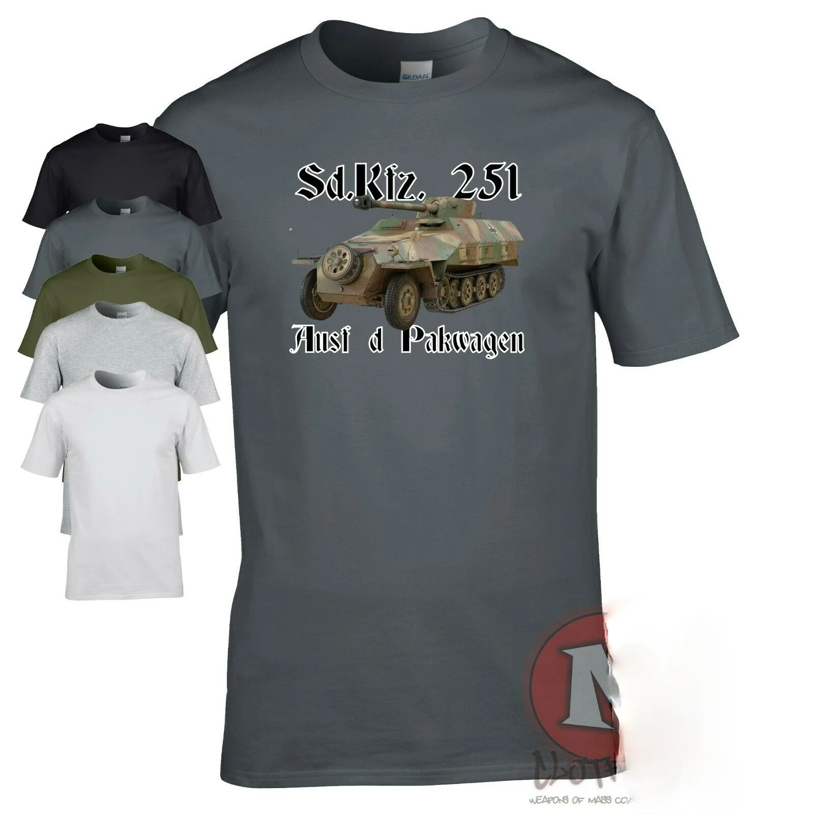 Sd.Kfz. 251 Pakwagen Half Track Ww2 German Military Armor Men T-Shirt World Tanks