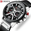 CURREN Mens Watches Top Brand Luxury Leather Sports Watch Men Fashion Chronograph Quartz Man Clock Waterproof Relogio Masculino 1