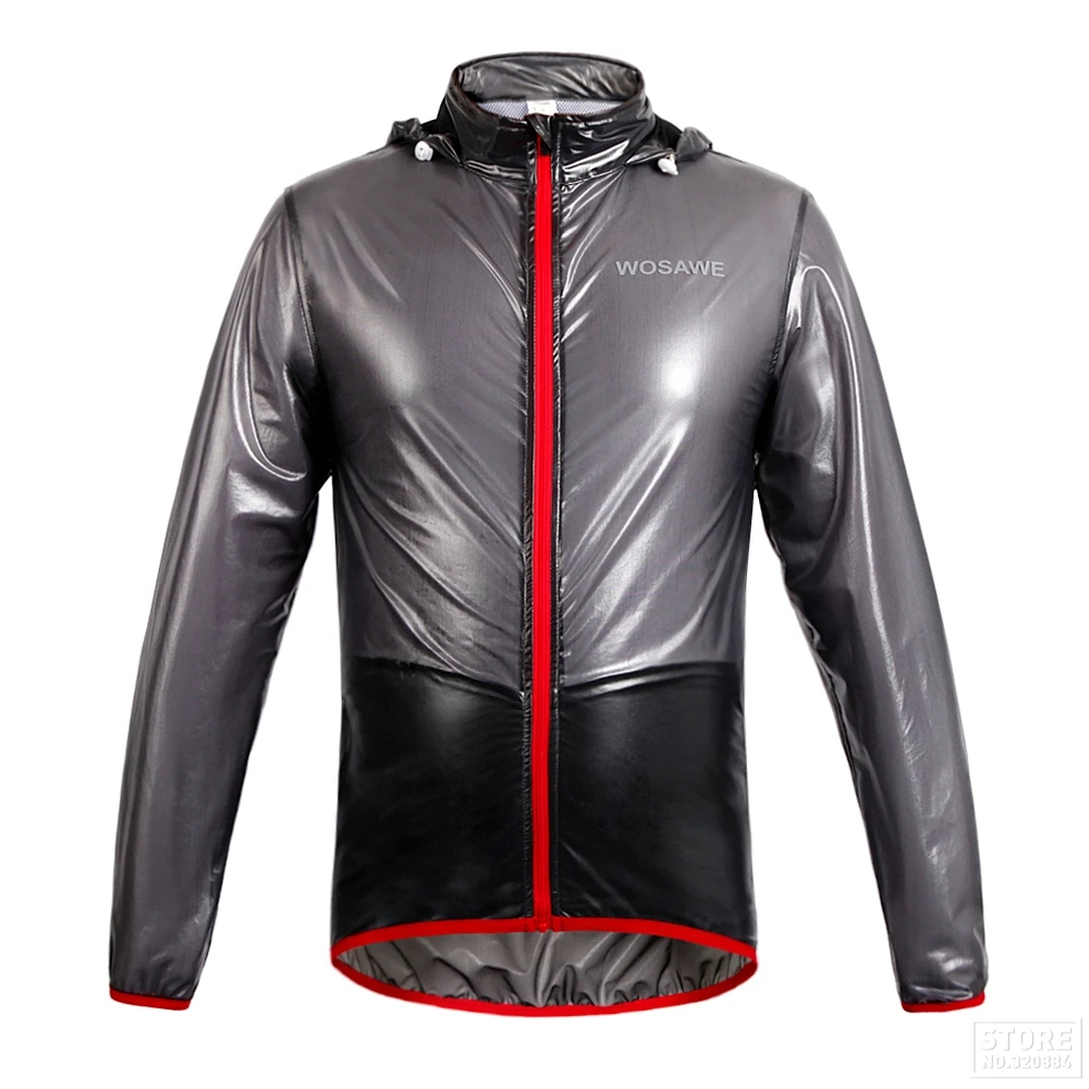 WOSAWE для езды на велосипеде непромокаемые Джерси Брюки Windcoat велосипедный Водонепроницаемый Велоспорт костюмы MTB велосипед Многофункциональный альпинистский Рыбалка - Цвет: Black Jacket