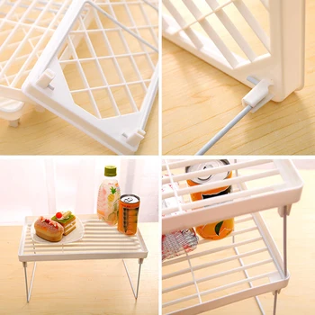 

Cabinet Organizer Shelf Holder Spice Rack Storage Foldable Kitchen Goods Save Space Home Storage Organization