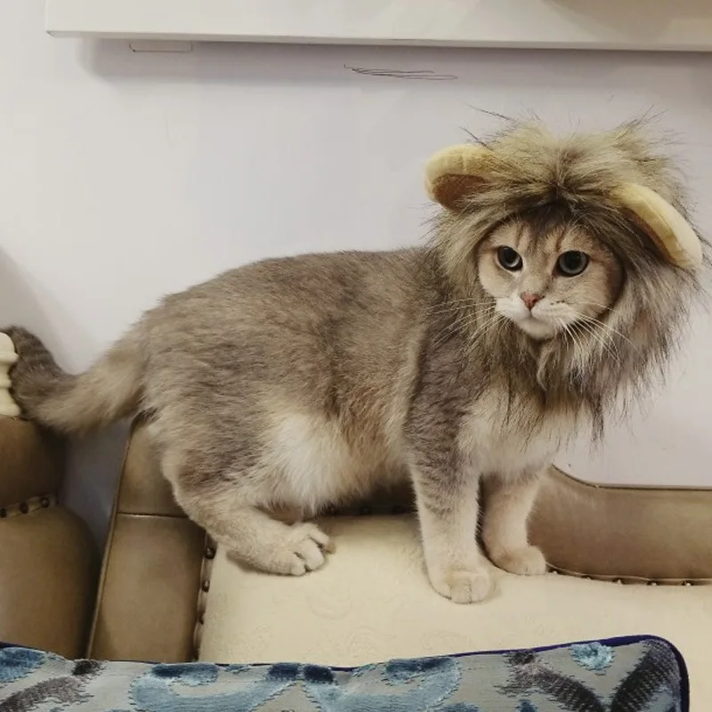Костюм Льва гривы для кошки щенка маленькая собака милые забавные костюмы