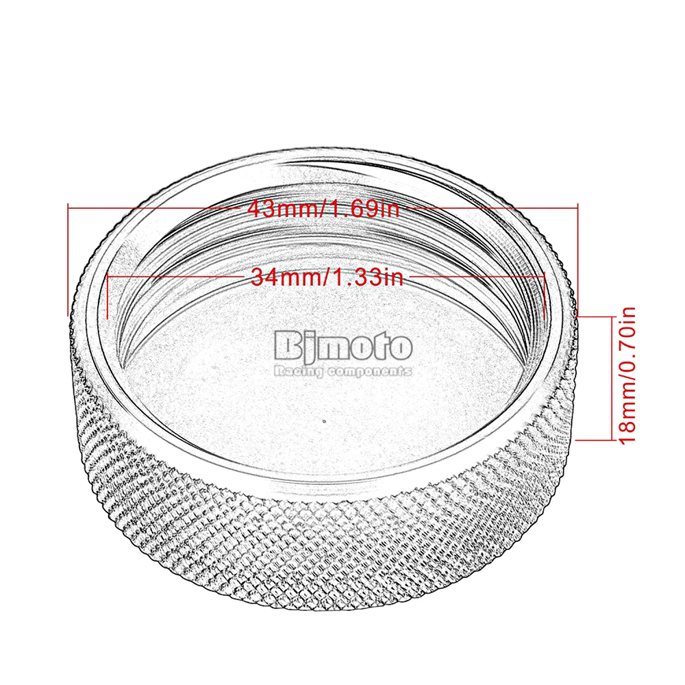 Motorcycle CNC Aluminum Rear Fluid Reservoir Cap For Yamaha MT-25 MT-03  2015-2018 MT-07FZ-07 2014-2018 MT-09FZ-09 2013-2018 (10)