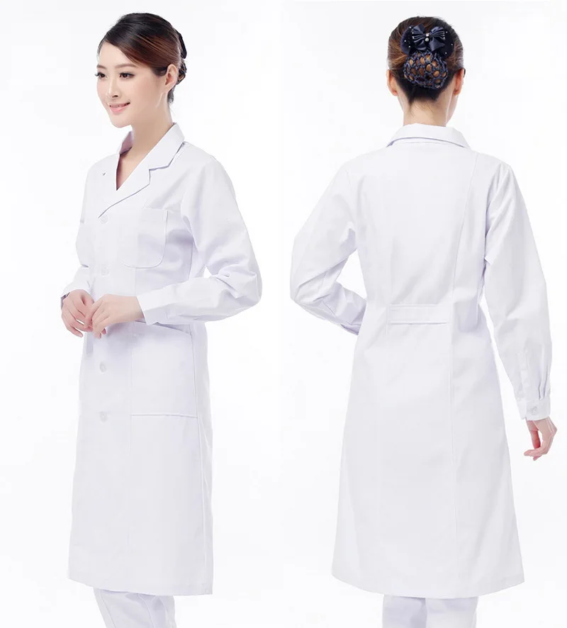 Vkamoli, унисекс, белое медицинское пальто, одежда, медицинское обслуживание, Униформа, одежда для медсестер, длинный короткий рукав, защита, лабораторное пальто, платье