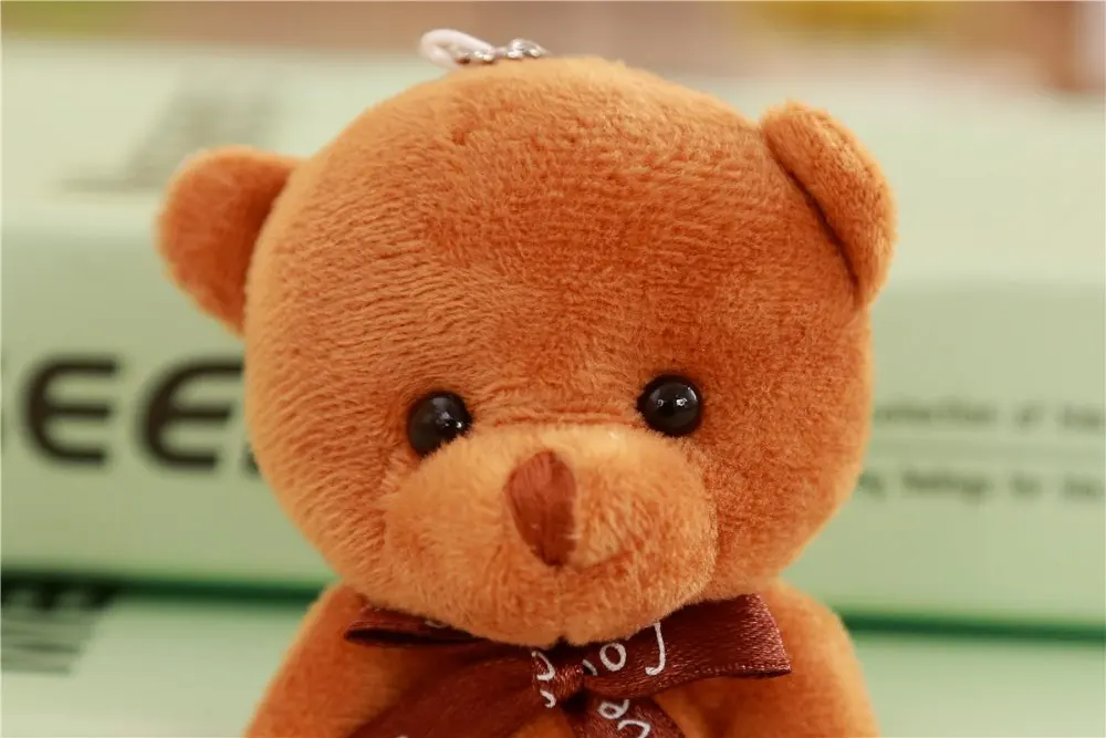 3 шт./Мими плюшевый мишка 12 см милый коричневый мини-соединение медведи кукла-подвеска подарки на день рождения свадьба вечеринка Декоративный брелок