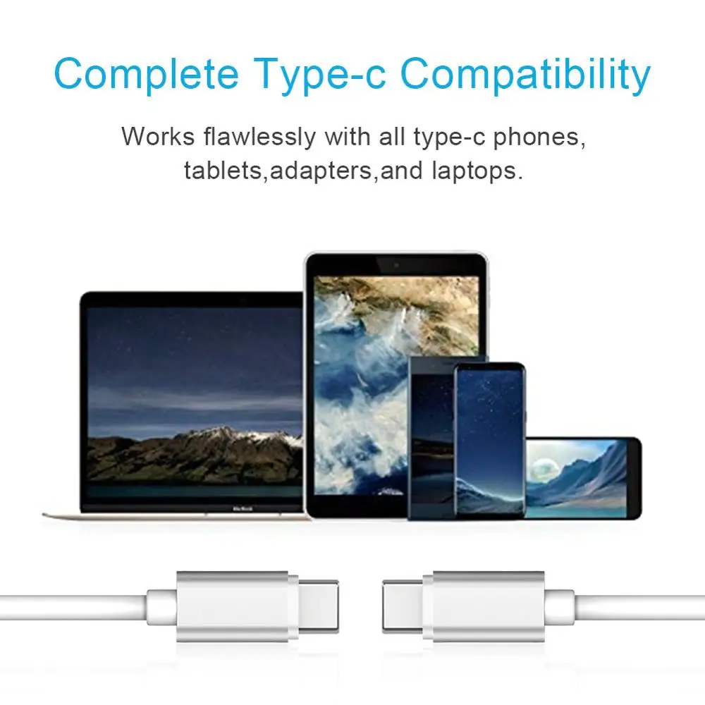 Кабель usb type-C 2,0 3A(5 футов/1,5 м) провод для быстрой зарядки совместим с Google Pixel 2/3/XL, Nexus 6 P, Galaxy S9 S8 Plus, Note 8