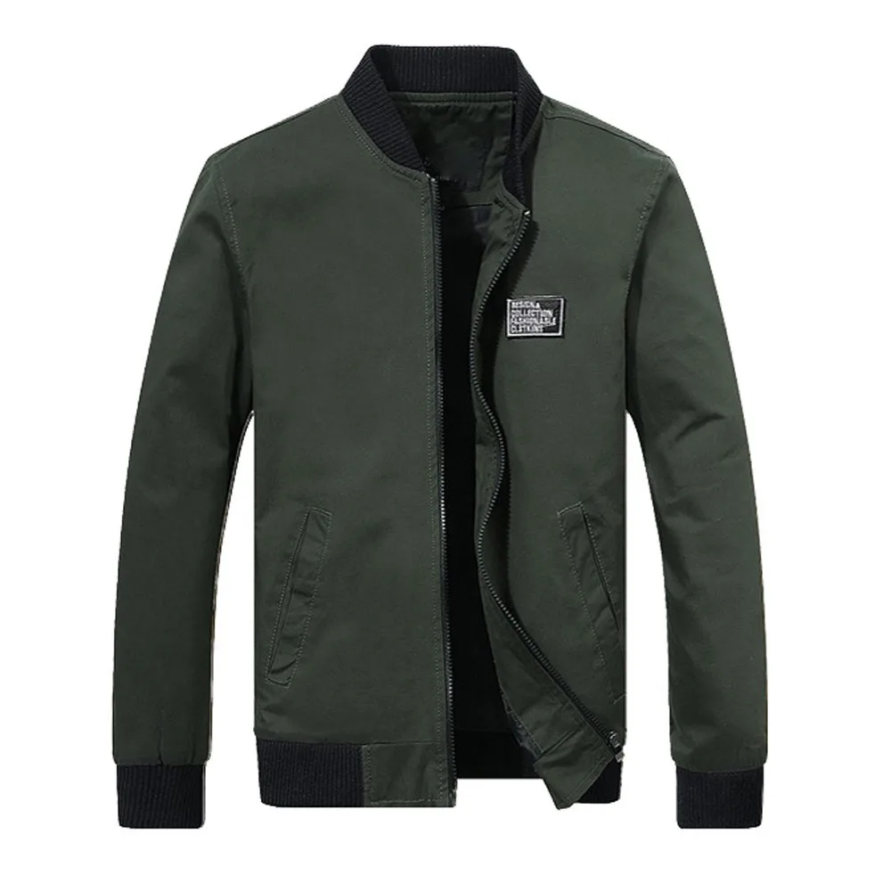 Мужские куртки и пальто, новая модная зимняя теплая куртка, верхняя одежда, узкий длинный плащ, пальто, куртки, пальто на молнии, парка для мужчин - Цвет: Army Green