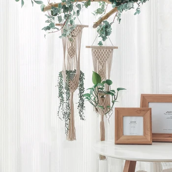 

Basket Plant Hanger Planting Decoration Flower Pot Garden Holder Decor Modern Shaped Boho Home Decor