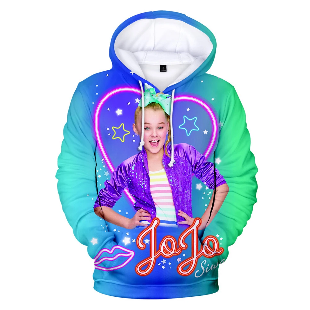 07427 Г. JOJO Siwa/детский осенне-весенний топ с капюшоном, Свитшот футболка, одежда хлопковая одежда для девочек-подростков верхняя одежда, пальто для От 3 до 14 лет - Цвет: 07427