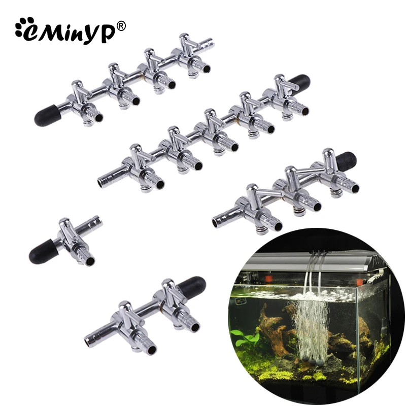 RVS Aquarium Luchtstroom 8 Mm Draai Naar 4 Mm Splitter Regelklep