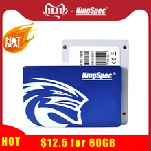 Самый дешевый KingSpec ssd hdd 2,5 твердотельный накопитель SATA sata3 60GB SSD синий Жесткий диск для ноутбука ASUS ноутбук мини ПК