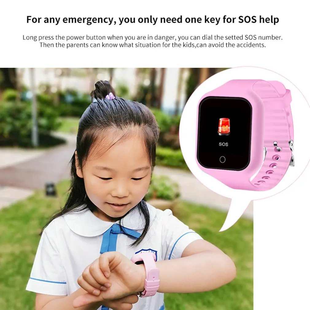 Kids Smart Watch Phone IP67 SOS Call Alarm Clock Tracker Remote Monitor Multifunctional Emergency Call for Help Telephone