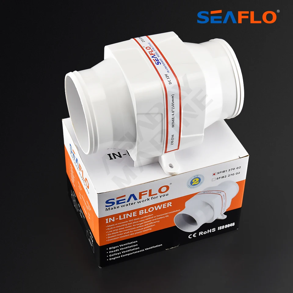 Ventilatore Elettrico Per Sentina Marina 12V 270 CFM: Soffiatore Silenzioso In ABS Per Barche, Roulotte