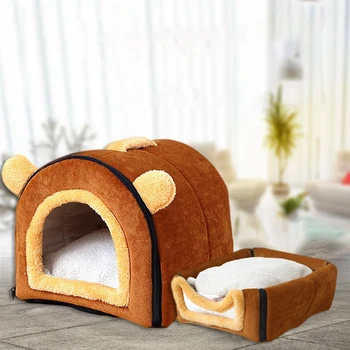 

Removable Foldable Pet House Kitty Pet Kennel Portable Travel Basket Bag Suitable for Pets Around