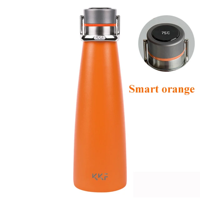 Orange(Smart) Xiaomi KKF Вакуумная бутылка 24 часа в сутки изоляционная чашка термосы Нержавеющая сталь термос 475 мл кружка для путешествий, Портативный спортивный Кубок - Цвет: Orange(Smart)
